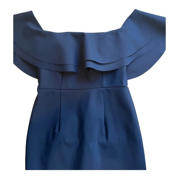 Milly Natalie Off-the-Shoulder Tech Stretch Cocktail Dress - Picture 5 of 7